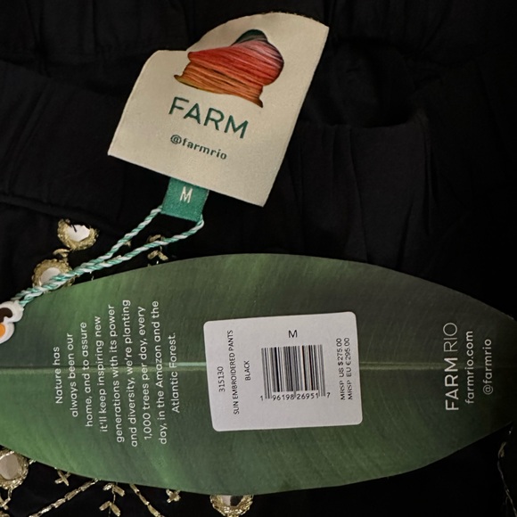 Gorgeous Farm Rio Sun Embroidered Pants - Medium NWT - Picture 4 of 4